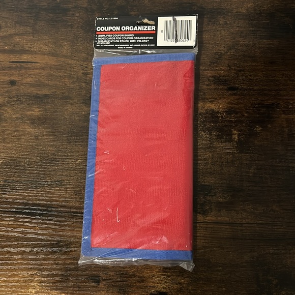 Vintage Coupon Holder Organizer Nylon Pouch Velcro Closure Index Cards New - Picture 4 of 4